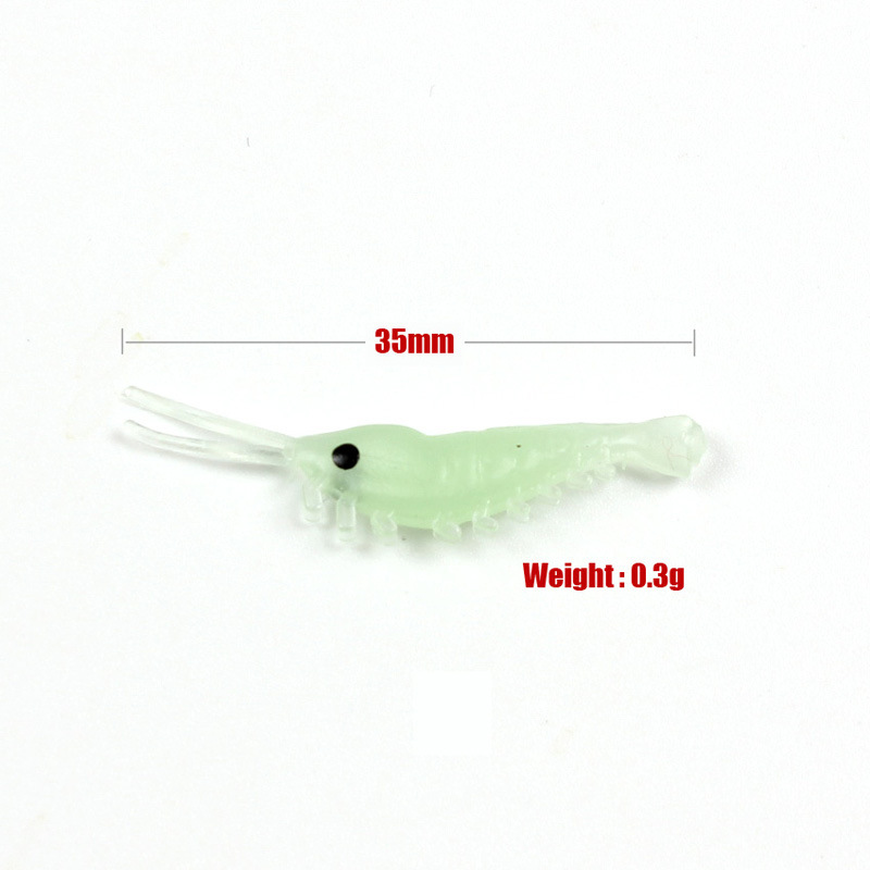 35mm/0.3g bait luminous simulation soft bait fake shrimp shihang shrimp Luya soft bait wholesale