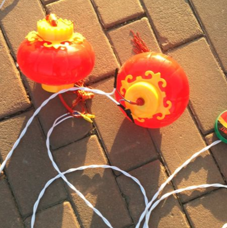 led outdoor lantern 15cm Street Light Red Lantern string pumpkin plastic lantern waterproof acrylic festival Chinese knot