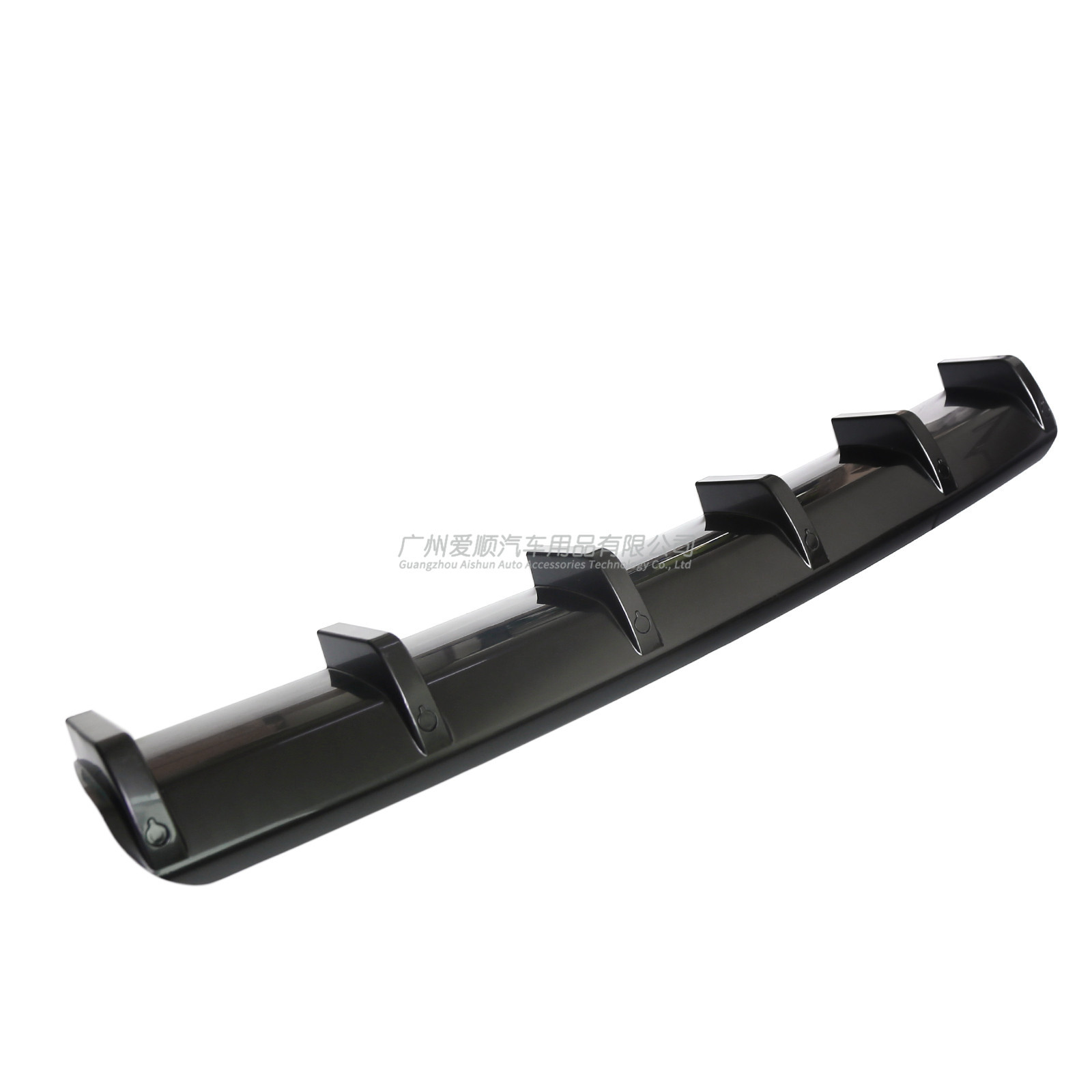 Car Modified Rear Bumper Deflector 92cm Gloss Black 6-Wing Shark Fin Chassis Spoiler Rear Lip Gloss Black