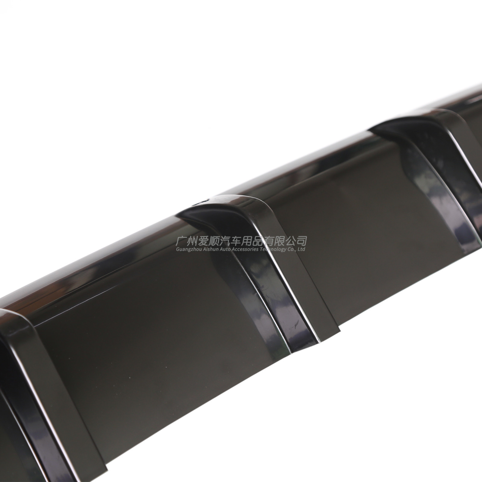 Car Modified Rear Bumper Deflector 92cm Gloss Black 6-Wing Shark Fin Chassis Spoiler Rear Lip Gloss Black