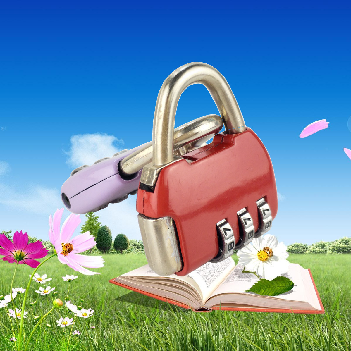 113 zinc alloy women's luggage password lock padlock trolley case handbag small lock factory wholesale