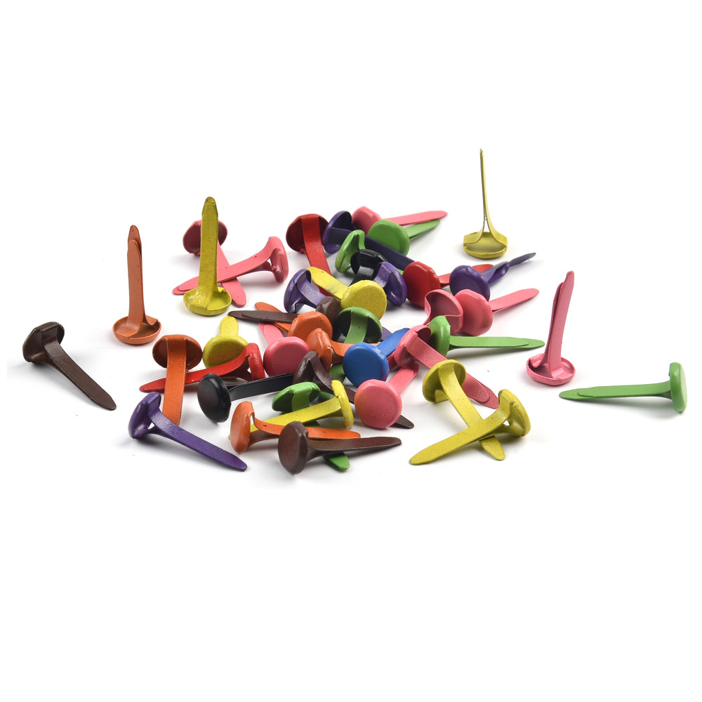 Manufacturer Supplies Metal Colored Double-Headed Nails 8*25mm Gold and Silver Double-Headed Nails for Office Supplies Wall Nails and Bookbinding