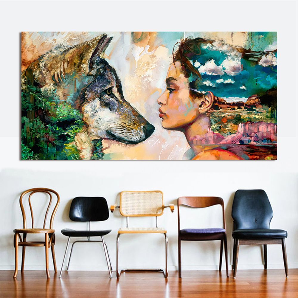 Живопись Долина масляная живопись аэрозольная живопись декоративная живопись одиночная абстрактная живопись Женщина Поставка AliExpress кросс-бордерная поставка