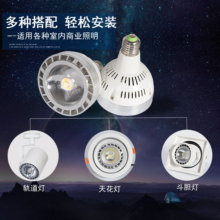 Factory direct new parlamp 35W car aluminum head COBpar30 spotlight can replace 70W metal halide lamp