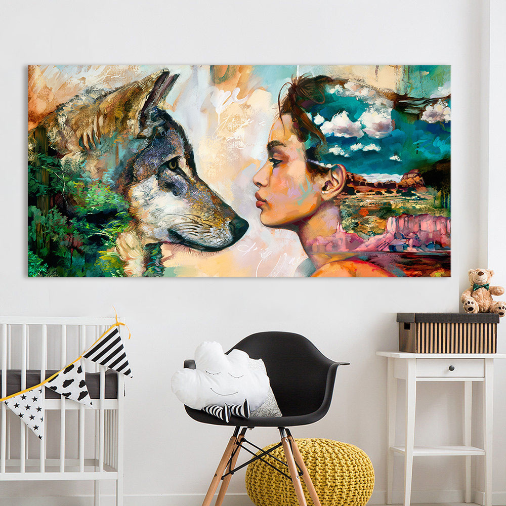 Painting Valley oil painting spray painting decorative painting single abstract painting Woman AliExpress supply cross-border supply