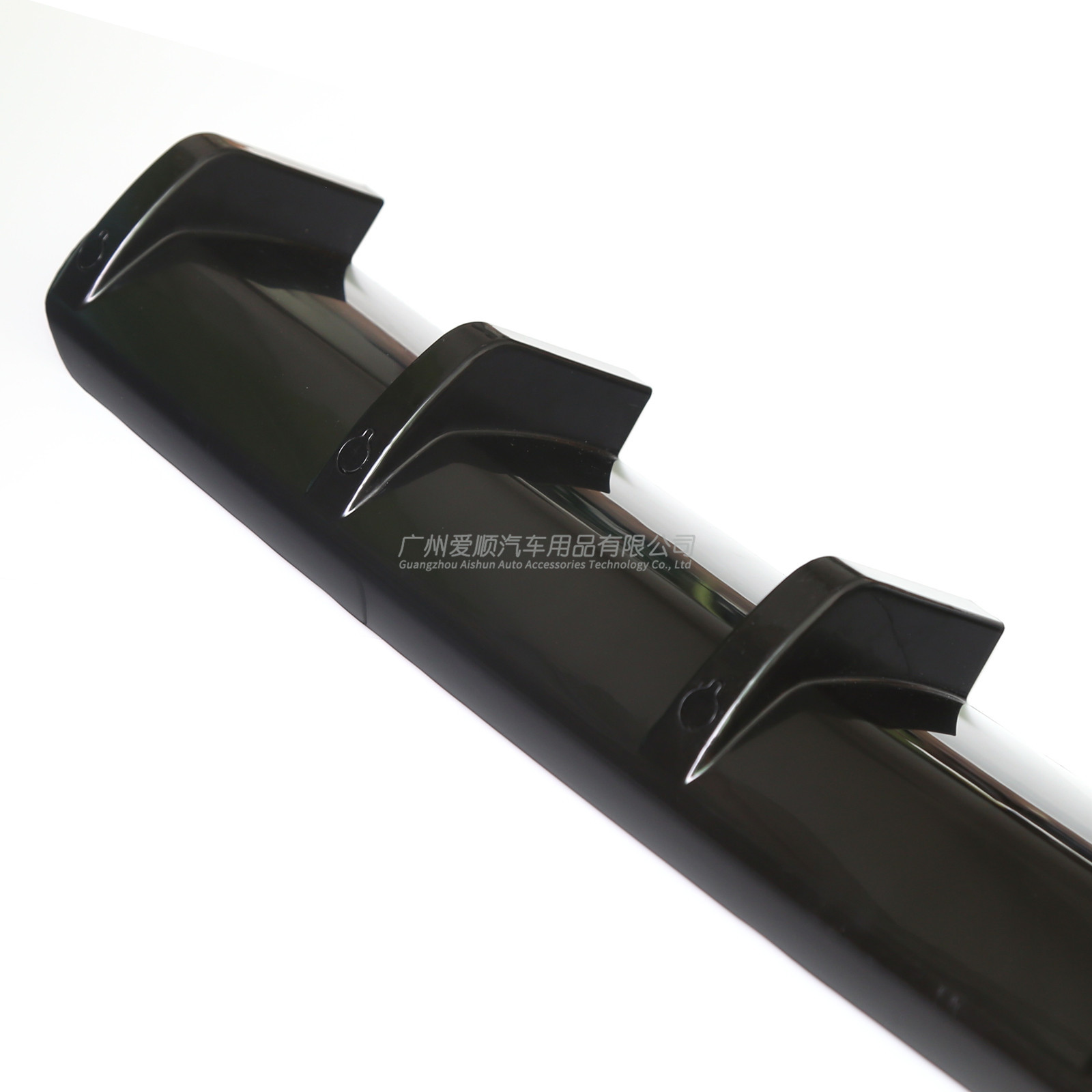 Car Modified Rear Bumper Deflector 92cm Gloss Black 6-Wing Shark Fin Chassis Spoiler Rear Lip Gloss Black