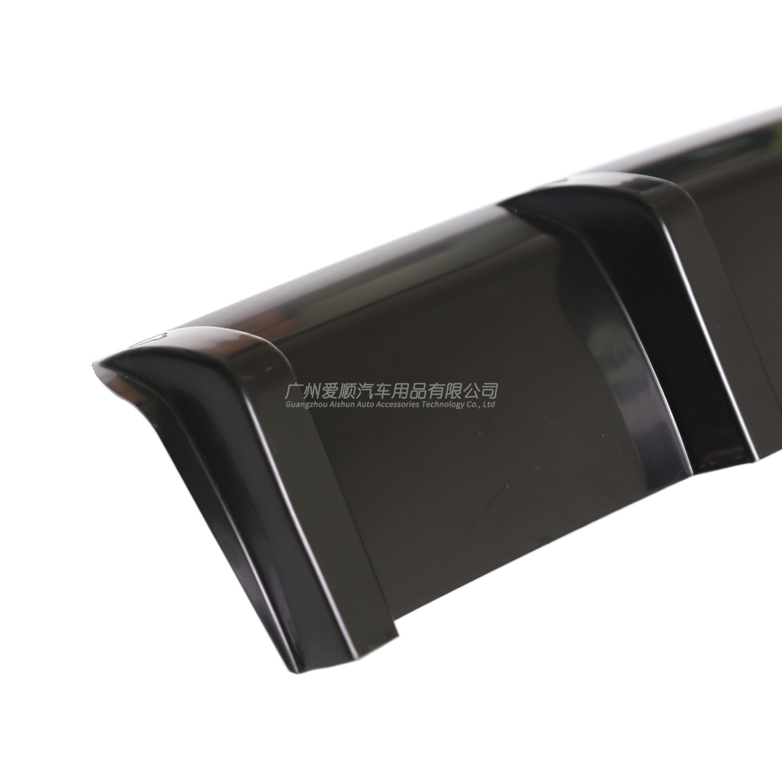 Car Modified Rear Bumper Deflector 92cm Gloss Black 6-Wing Shark Fin Chassis Spoiler Rear Lip Gloss Black