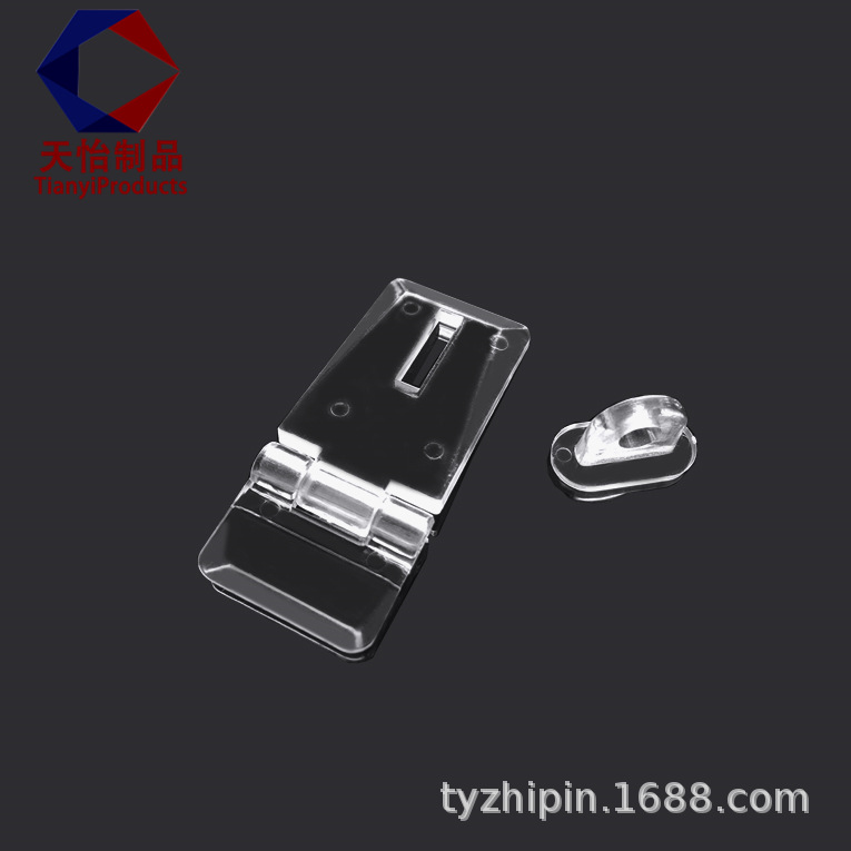 Acrylic two-piece lock storage box lock plastic hinge Crafts accessories transparent storage box accessories