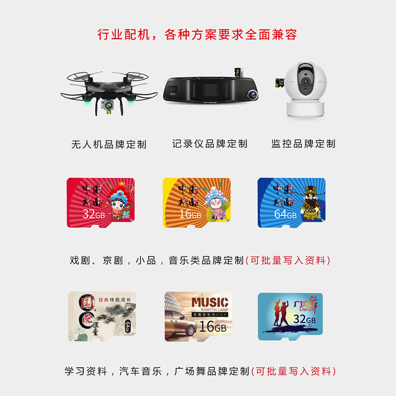 Factory 32G memory card 64G recorder monitors 128G flash memory card high speed C10 mobile phone digital TF card 16g