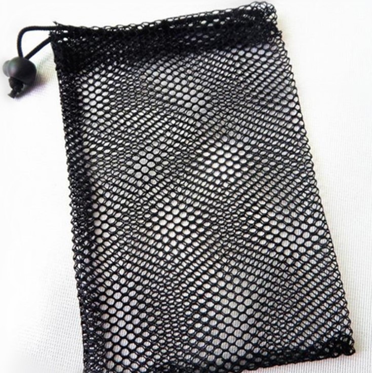 Thickened New Mesh Bundle Pocket Black Nylon Drawstring Mesh Bag Dustproof Storage Mesh Bag for Direct Marketing