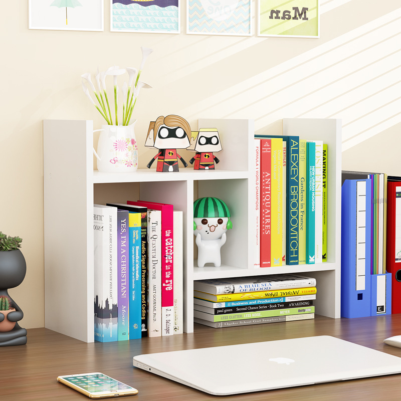 Desktop Small Bookshelf Simple Table Storage Rack Simple Modern Student Bookcase Children's Desk Office Desk Storage Rack