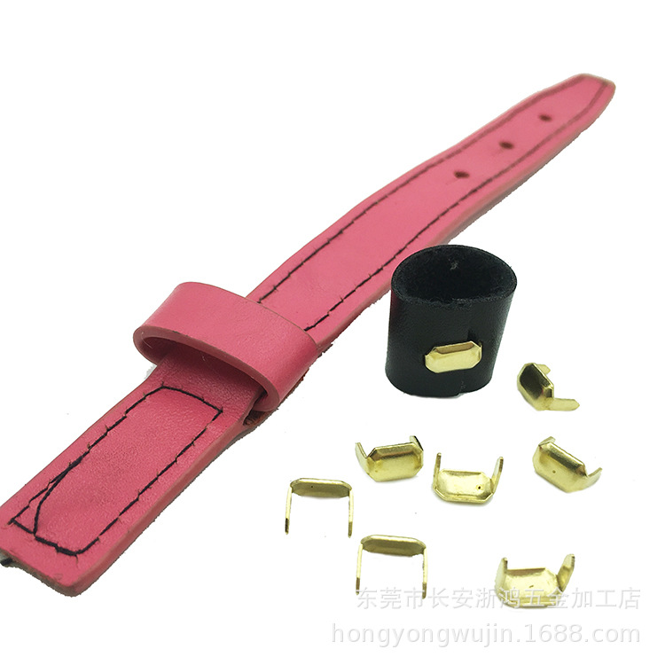Silver bronze gold horse nail belt watch with loop buckle 0.5 thick material 65H Copper Horse claw nail
