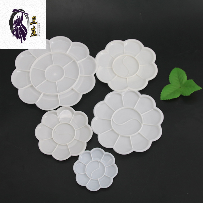 Factory wholesale large and medium plum blossom pigment palette palette propylene watercolor gouache palette box wholesale