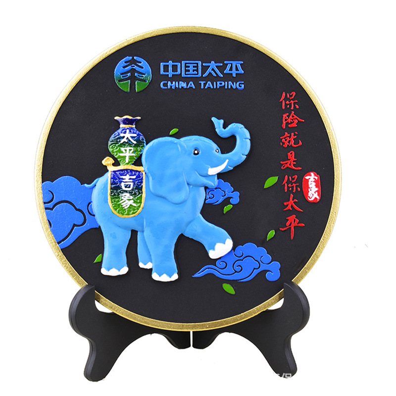 Активированный уголь резьба ремесла украшения Фу Цяоцяня страховая компания открытые бизнес подарки печатные бизнес подарки