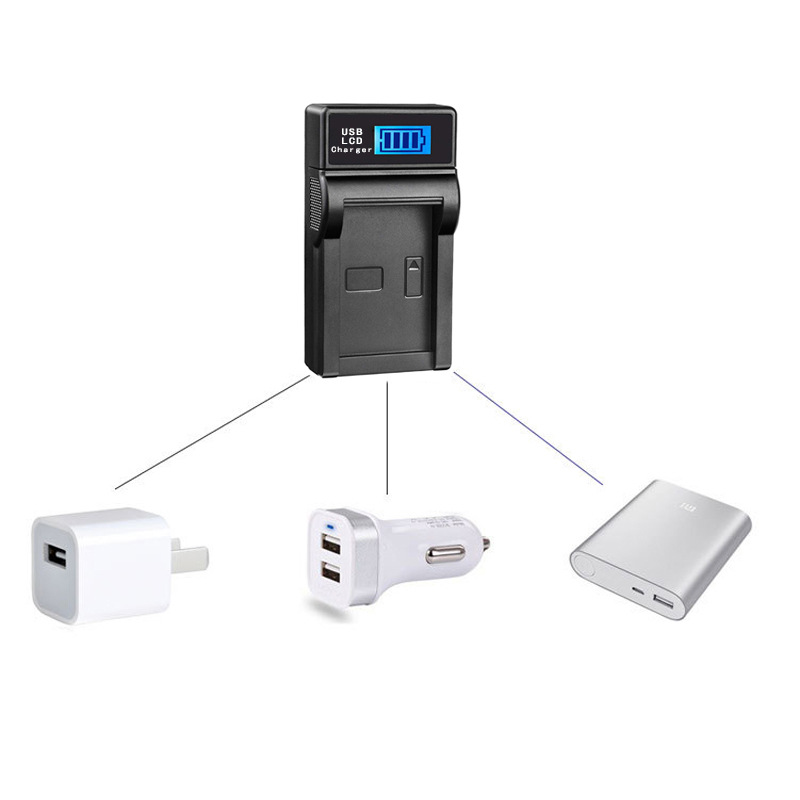 LCD LCD digital camera battery ENEL14 charger USB charger suitable for Nikon EL15 EL3E, etc.