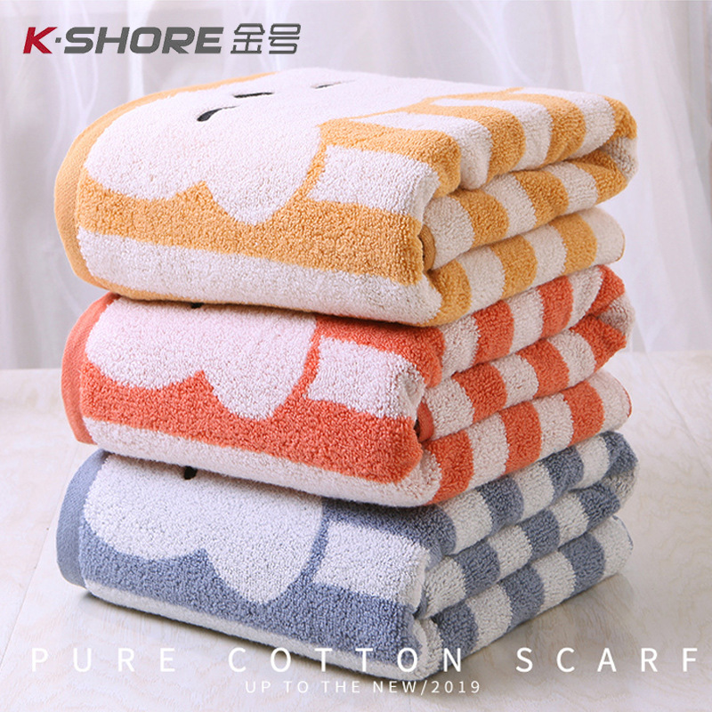 Полотенце золотого размера из чистого хлопка, мягкое и не скрученное, милое медвежонок, большое полотенце, оптовая закупка S3131Wh