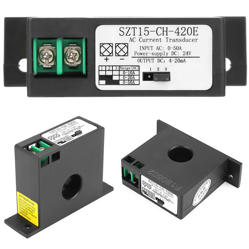 Current transmitter ac 0-50A output analog 4-20mA current signal conversion SZT15-CH-420E