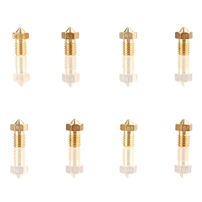 3D printer accessories all metal brass E3D extrusion copper nozzle 0.3/0.4 mm1.75mk8 promotion special offer