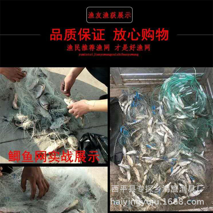 Fishing Net, Fishing Gear, Sticky Net, Wire Net, Fishing Net, Three-Layer Countersunk Net, Single-Layer Floating Net, Hanging Net, White Striped Crucian Carp, Catfish Stained Net