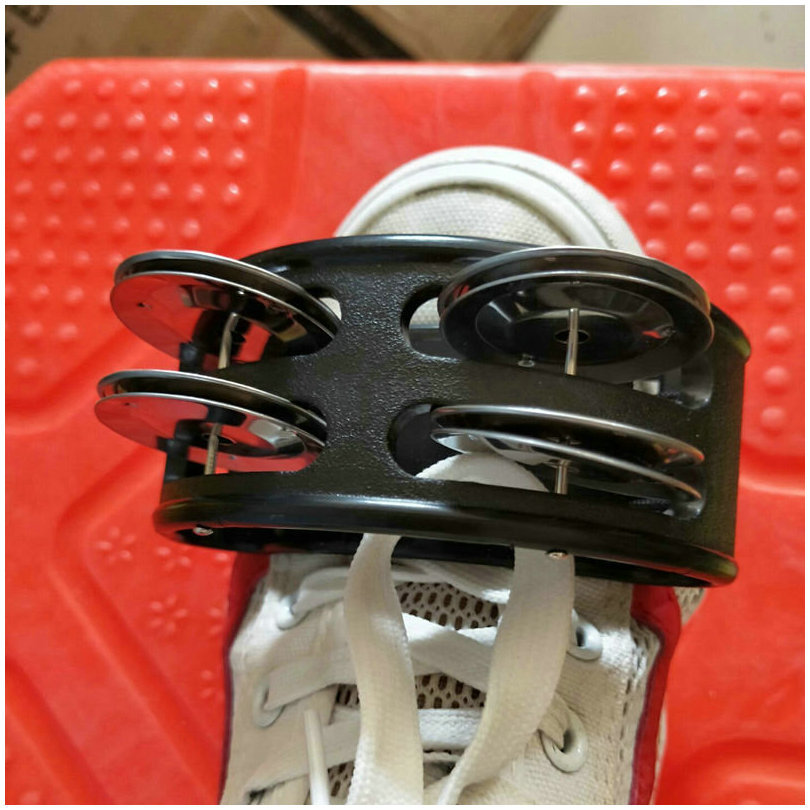 Supply African drum Cajon drum accompaniment instrument foot bell Orff percussion double row foot rattle