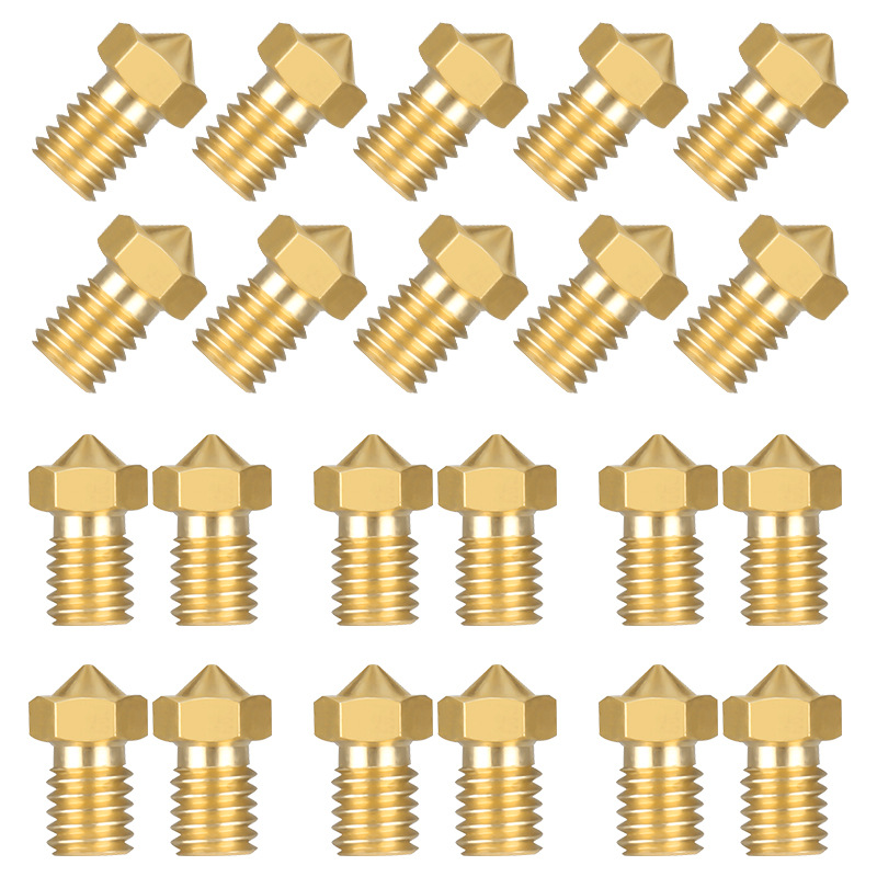 E3D Nozzle Brass Nozzle 3D Printer Accessories M6 Thread Print Head V5V6 Universal