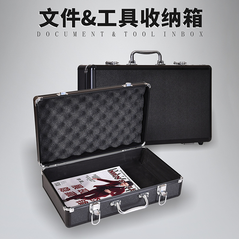Manufacturers supply in stock aluminum box storage box file box instrument box beauty box portable aluminum alloy box