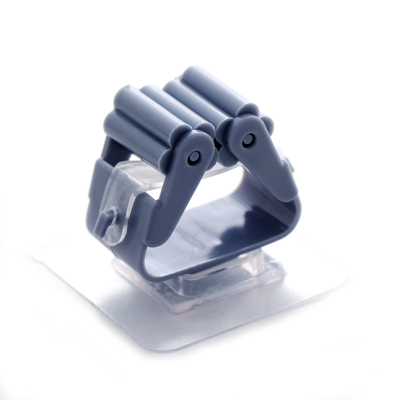 H736 Punch-free Hanging Mop Rack Toilet Mop Hook Bathroom Hook Broom Hanger Card Holder Mop Clip