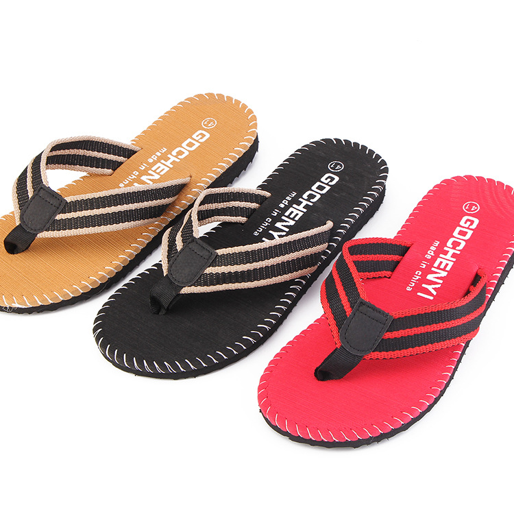 2022 Summer Beach Casual Anti-slip Flip-flops Men's Korean-style Fashionable Indoor and Outdoor Flip-flops