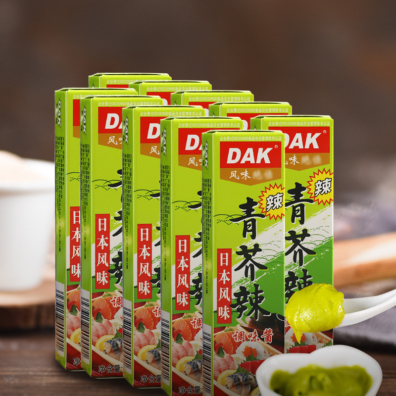 Dak Mustard Paste 43g Mustard Sauce Wasabi Spicy Sauce Raw Fish Fillet Independent Small Package Japanese Food Wholesale Whole Box