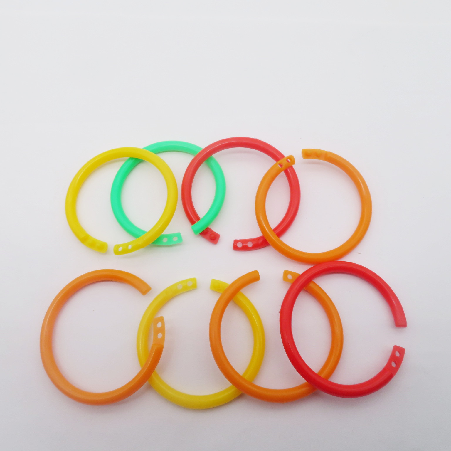 Plastic book ring card ring open ring plastic double buckle ring children color plastic circle high toughness