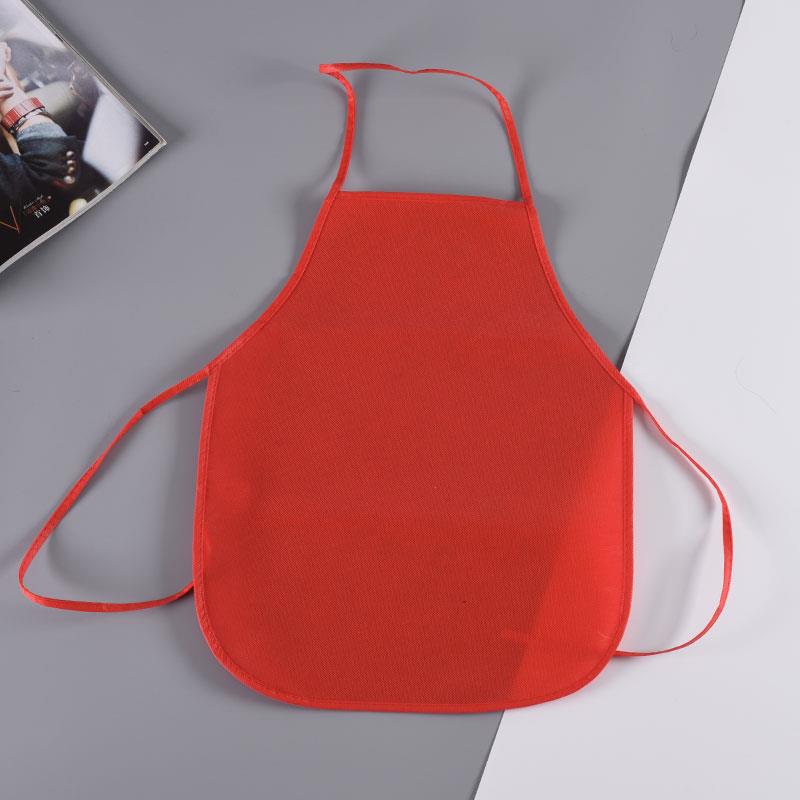 Solid color spot wholesale sewing multi-color children's non-woven apron children's disposable overalls bib painting anti-fouling