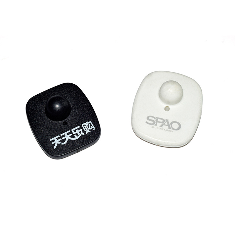 Supermarket RF anti-theft label small square RF hard label supermarket shopping mall clothing towel anti-theft buckle