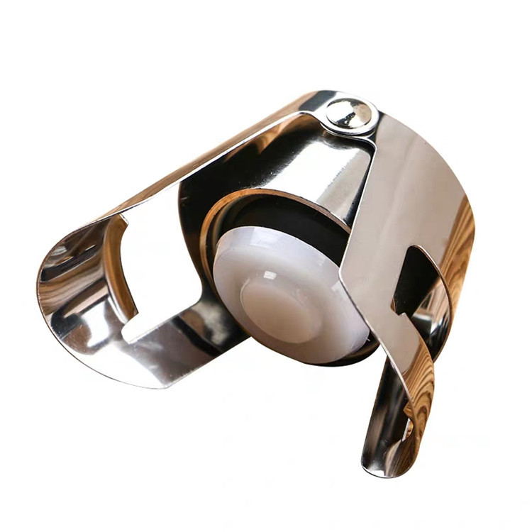 Cross-Border New Stainless Steel Champagne Stopper Red Wine Wine Champagne Wine Set Sparkling Wine Sealing Bottle Stopper Preservation Stopper