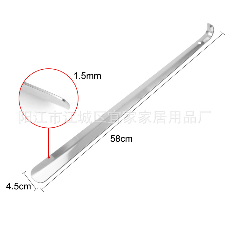 Factory direct stainless steel shoehorn lifting shoe wear metal shoehorn 50 sizes in stock wholesale