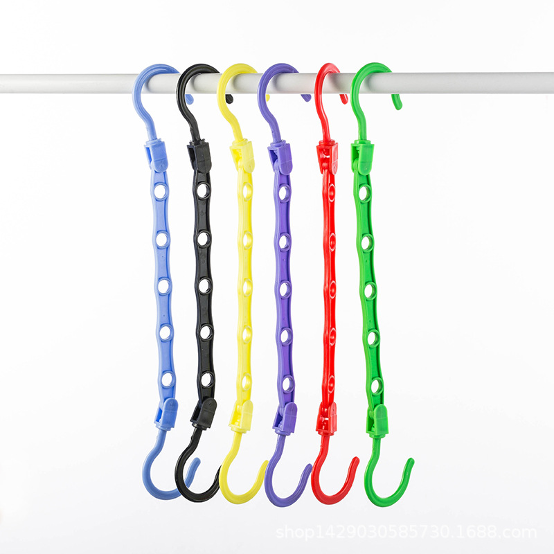Multifunctional Non-Slip Windproof Clothes Hanger Creative Five-Hole Magic Clothes Hanger Wardrobe Rotating Drying Rack Storage Hanger Wholesale