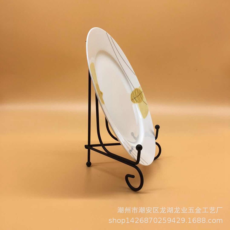 Cross-border plate bracket iron wire bracket decorative plate rack photo frame crafts decoration rack porcelain plate rack