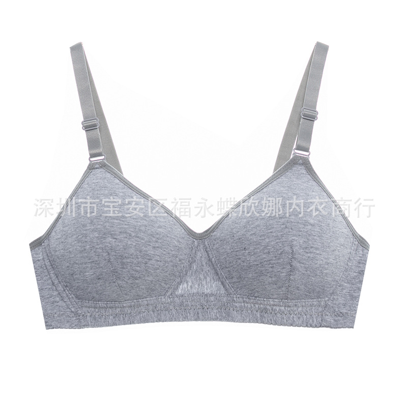 Girls' Bra Pure Cotton Thin Bra No Steel Ring Girls' Developmental Underwear Junior High School Students Senior High School Students Bra
