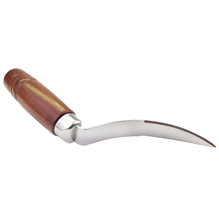 Factory Direct wooden handle coconut meat extractor coconut shell opener stainless steel coconut knife special opener