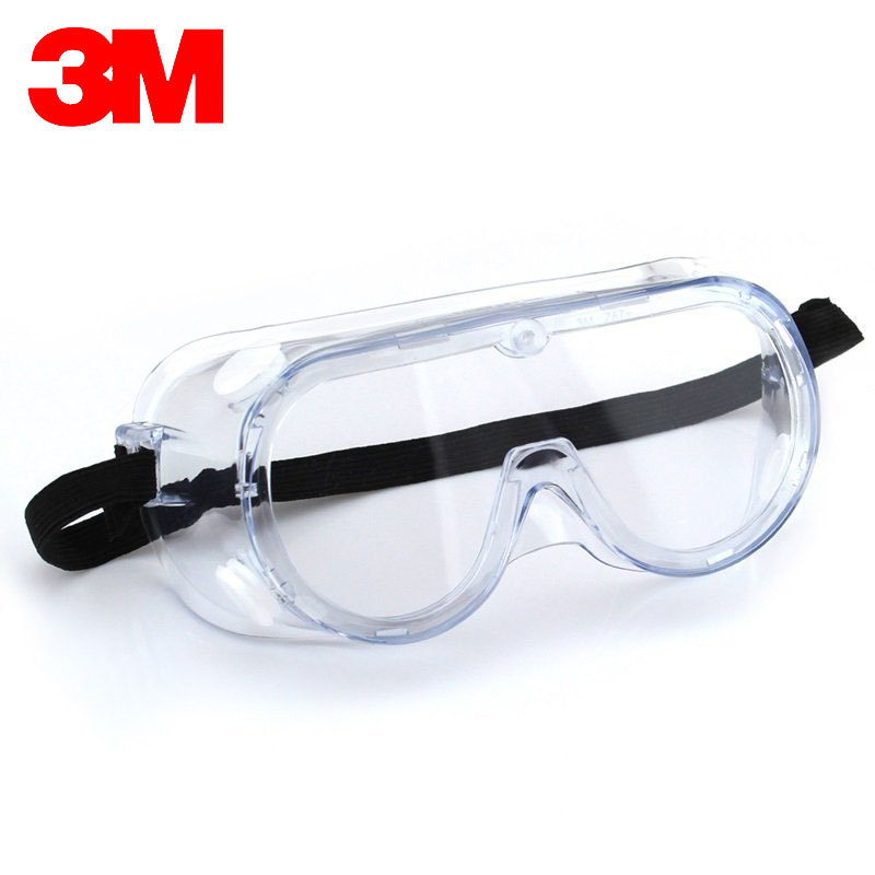 3M1621AF Anti-fog Goggles Labor Protection Anti-splash Polished Sand-proof Riding Dust-proof Chemical-proof Glasses Transparent