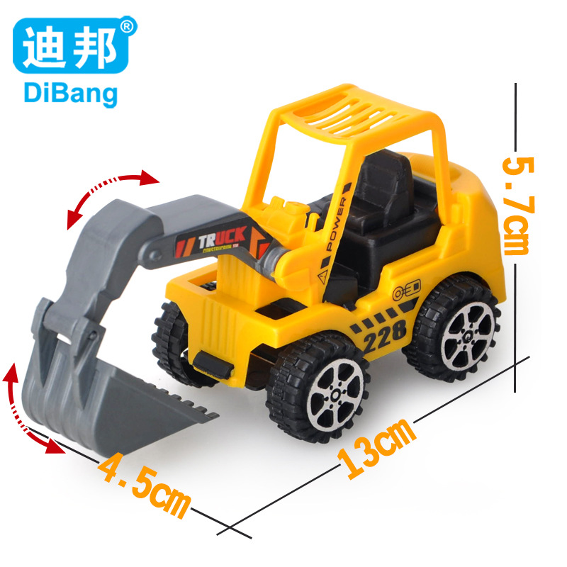 Cross-Border Children's Toys Sliding Engineering Vehicle Simulation Digging Excavator Model Hot Selling Boy Street Stall Wholesale
