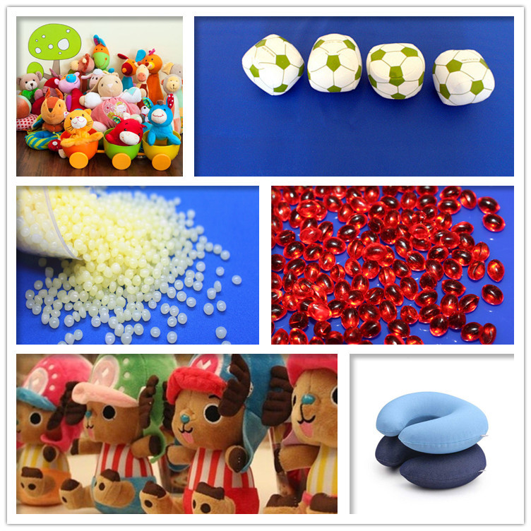 Transparent plush toy filling particles environmentally friendly non-toxic odorless PE toy filling rubber particles round particles uniform size