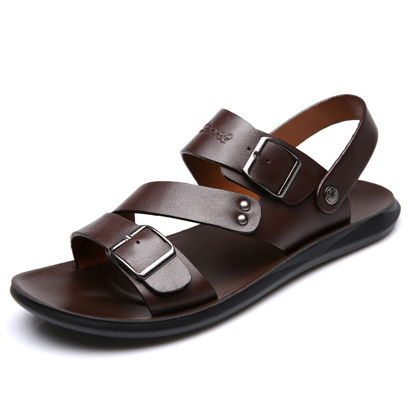 Cross-border plus size sandals men's casual trend beach shoes men's sandals and slippers shoes dual-purpose men's sandals in stock stock