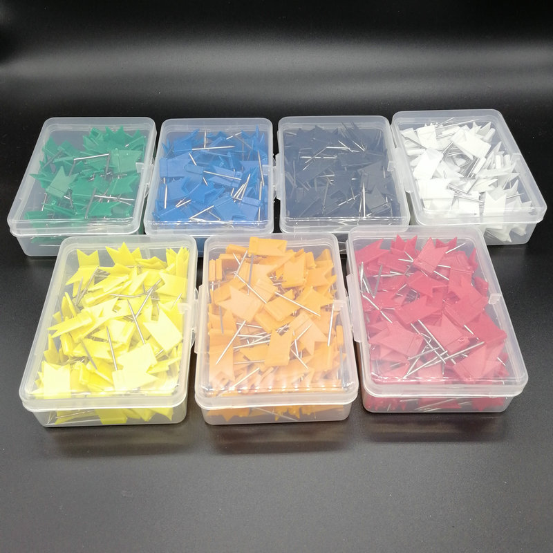 34mm red flag pin diy sofa cushion holder clothing positioning pushpin pin large quantity discount