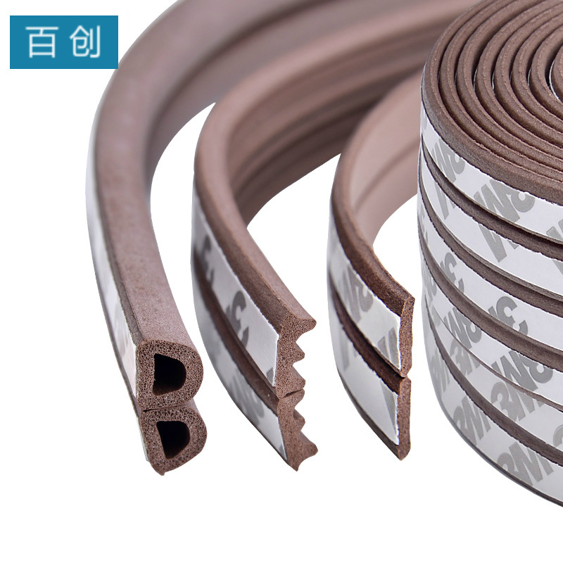 Оптовая самоклеящаяся D-образная лента 3M 9*6 для уплотнения дверей и окон, звукоизоляционная, ветронепроницаемая, пылезащитная, противоударная лента для раздвижных дверей