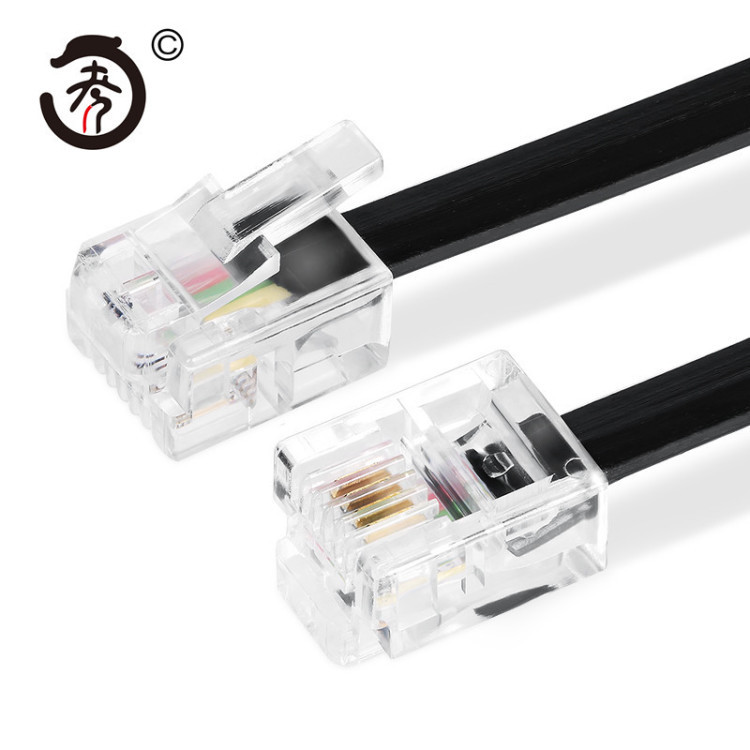 Manufacturers supply 20251 4-core telephone line 28AWG oxygen-free copper 0.3-50 m flat phone cable