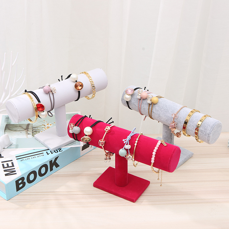 Suede Bracelet Watch Jewelry Rack Head Rope Jewelry Display Stand Bracelet Display Stand One/Two/Three-Layer Bracelet Rack