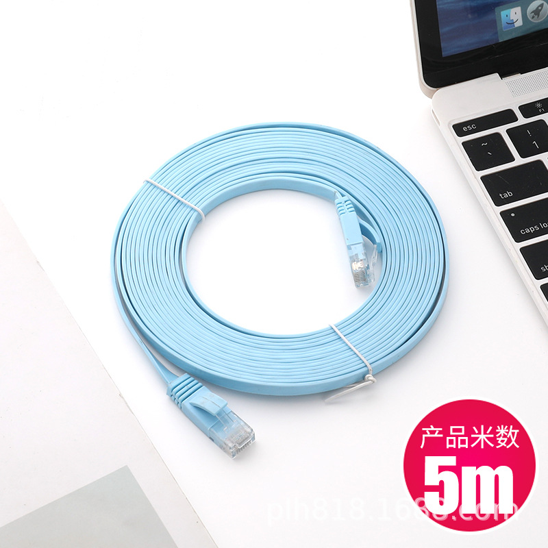 Manufacturers supply flat network cable CAT6E computer finished Network jumper broadband router line six types of network cable