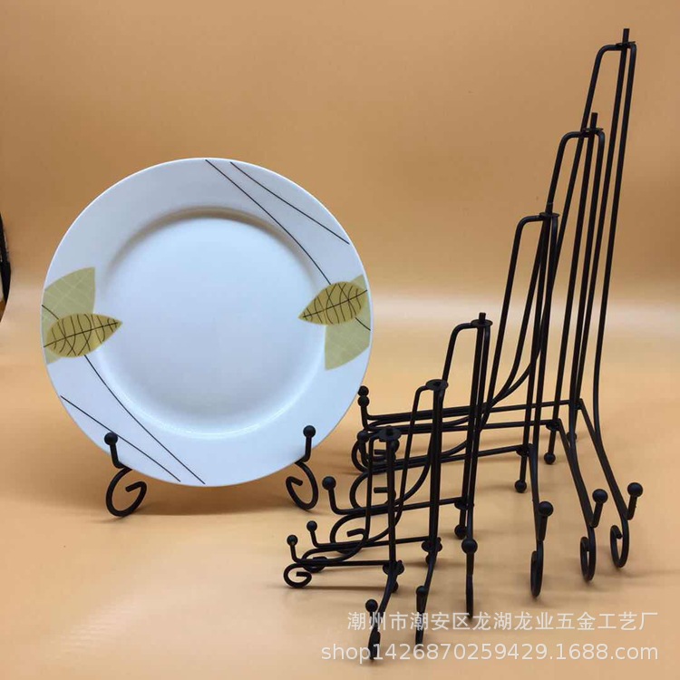 Cross-border plate bracket iron wire bracket decorative plate rack photo frame crafts decoration rack porcelain plate rack