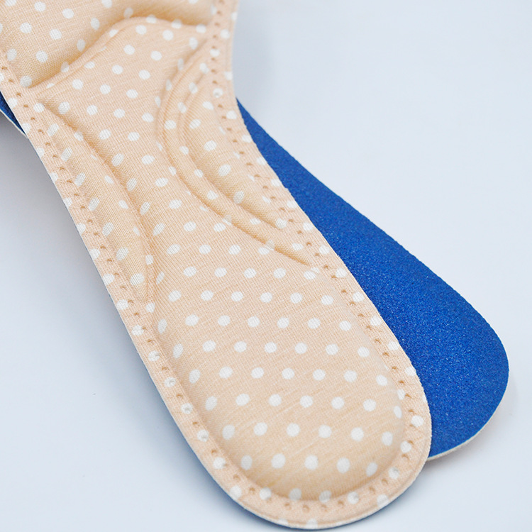 Factory wholesale spring ladies 4D massage thickened pointed arch high heels insole shock absorption sponge insole