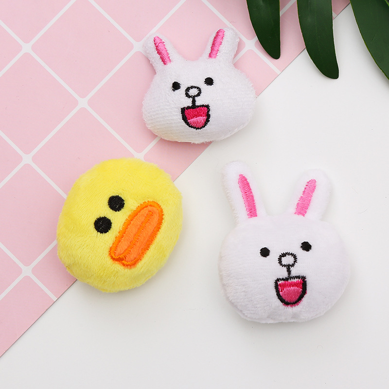 Embroidered Plush DIY Handmade Materials Clothing Accessories Cartoon Hair Accessories Accessories Cartoon Headband Semi-Finished Brown